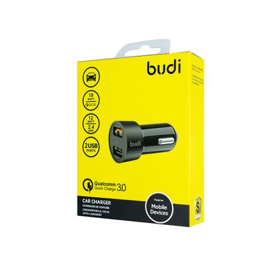 M8J622Q - Car charger Budi 2 USB 2.4A QC 3.0 / Всё для автомобилей budi + №3033